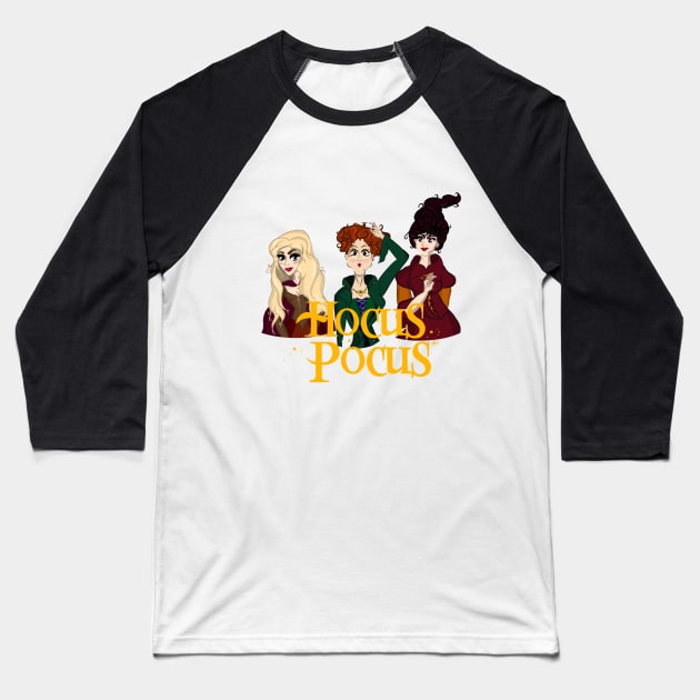 Hocus Pocus Baseball T-Shirt by Art_byKay